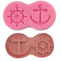 Boat Anchor Helm Ship Silicone Fondant Mold For Candy Chocolate Spaceship Moulds Cake Decoration Baking Tool Diy Clay Resin Art. 
