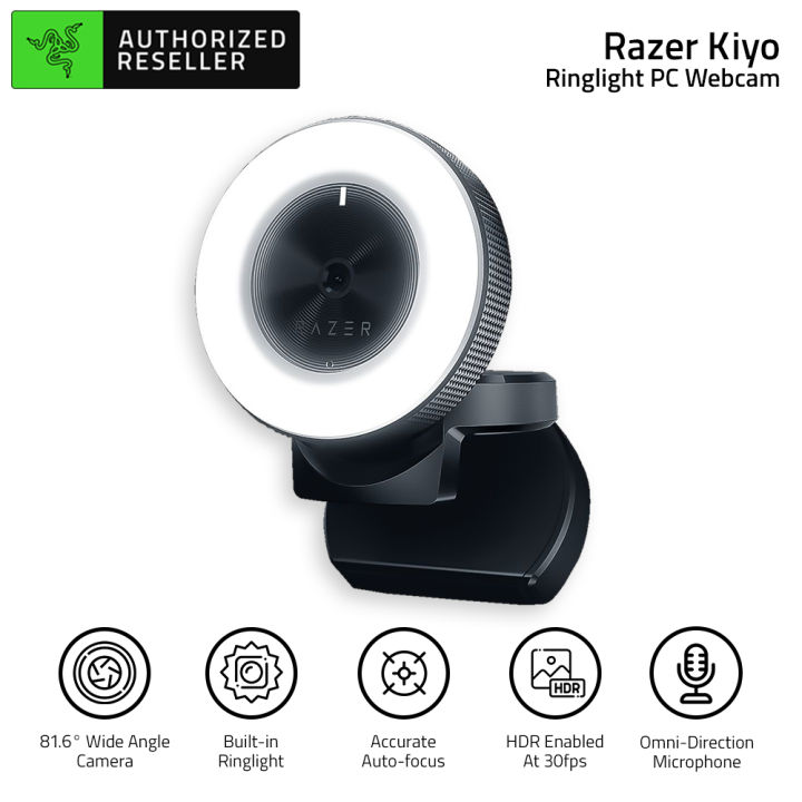 RAZER Kiyo Full Camera Control 4MP with Ringlight PC Webcam