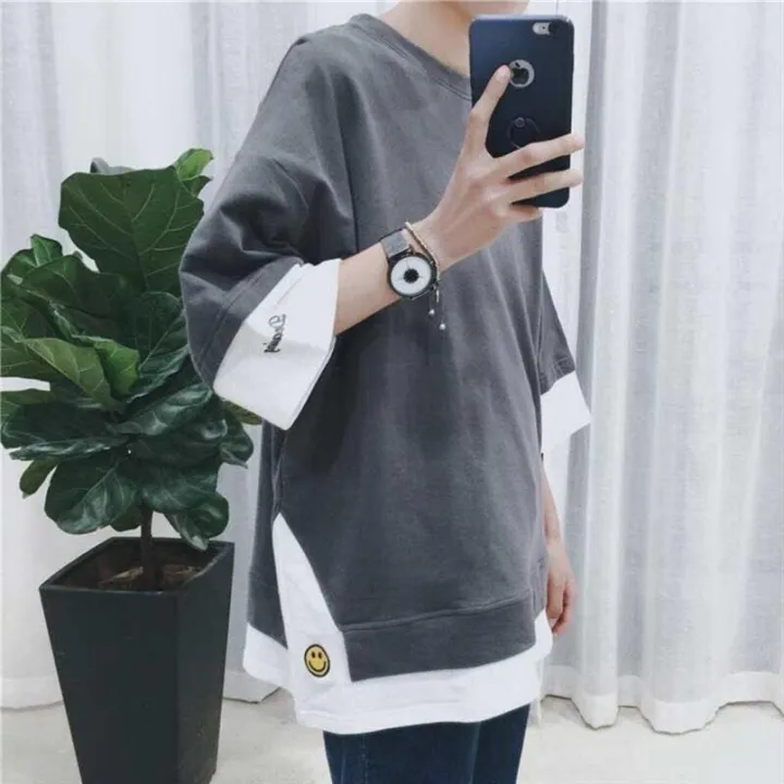 Hong%20Kong%20Style%20Men's%20Short%20SleeveTSummer%20Korean%20Style%20Student%20T-shirt%20Boys7Men's%20Hip%20Hop%20Half%20Sleeve%20Top%20-%20Image%206