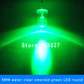 【GlobalTrendz】100pcs / lot Emerald Green 5mm F5 round LED lamp beads super bright LED Light-emitting diodes (high quality) for DIY lights. 
