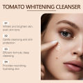 HOYGI Tomato Brightening Facial Cleanser Deep Cleansing Pores Oil Control Face Wash Remover Acne Soothe Skin Foam Cleanser Care. 