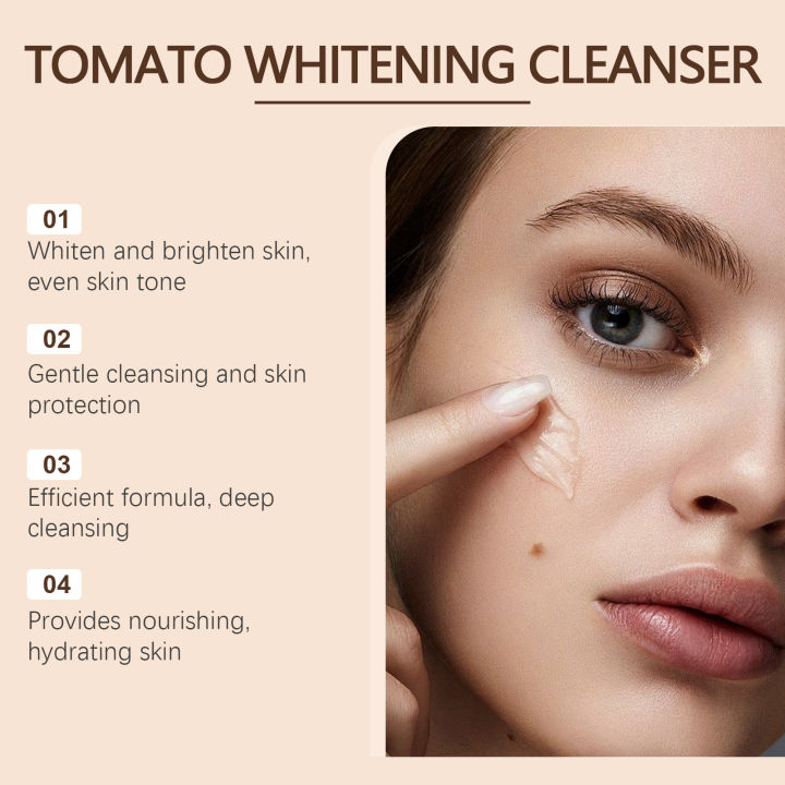 HOYGI%20Tomato%20Brightening%20Facial%20Cleanser%20Deep%20Cleansing%20Pores%20Oil%20Control%20Face%20Wash%20Remover%20Acne%20Soothe%20Skin%20Foam%20Cleanser%20Care%20-%20Image%205