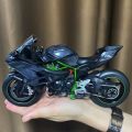kawasaki ninja h2r toys 1:9 Kawasaki H2R Ninja Motorcycles Simulation Alloy Motorcycle Model Shock Absorbers Sound and Light Collection Toy Car Kid GiftBalloons. 