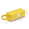 Classic Pocket Pen Pencil Case Canvas Stationery Storage Bag Organizer Cosmetic Eshylala. 