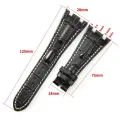 【ZIME】Cow Leather Watch Strap for Audemars Piguet Royal Oak Offshore Ap15710 15703 15706 26470 26170 26133 Sweatproof Folding Buckle. 