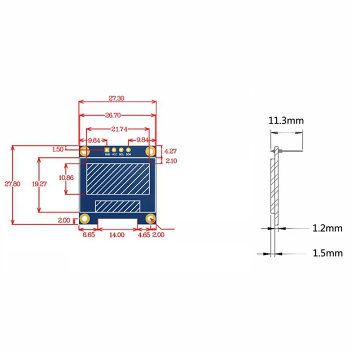 10X%200.96%20Inch%20IIC%20I2C%20Serial%20GND%20128X64%20OLED%20LCD%20LED%20Display%20SSD1306%20for%20Arduino%20Kit%20White%20Display%20-%20Image%205