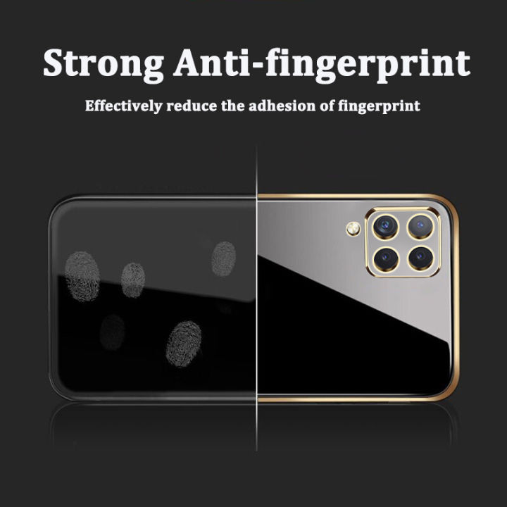 AnDyH%20Phone%20Case%20for%20Samsung%20Galaxy%20A12/A22%204G(LTE)/A12/A42%205G/M22%20/M62/F62%20New%20Luxury%20Soft%20Cubic%20Straight%20Edge%20Casing%20Fashion%20Upgraded%20Camera%20Protection%20Electraplating%20Anti-fingerprint%20Shockproof%20Protective%20Back%20Cover%20-%20Image%204