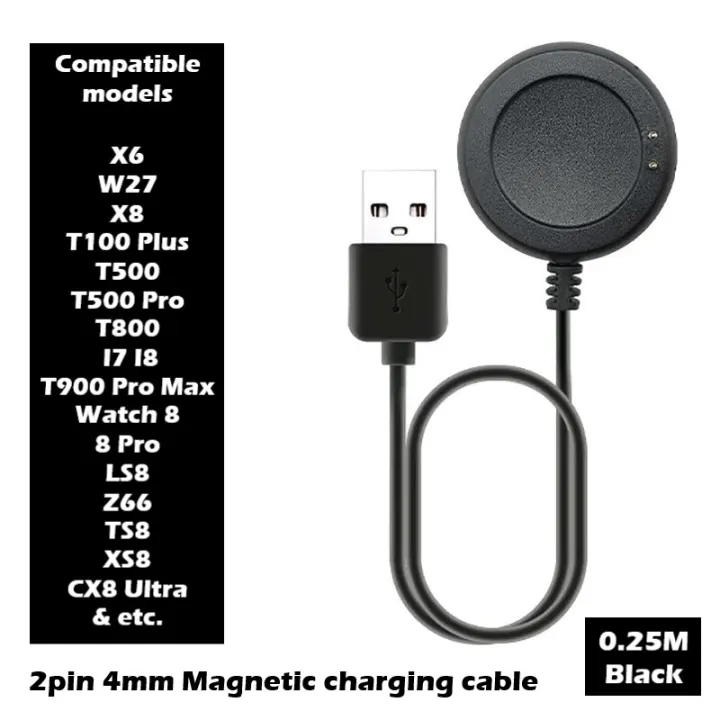 T500 Fk88 Smartwatch Charger W26 Hw12 Hw16 Hw22 PRO Hw28 T500+PRO