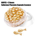 30/60PCS Fullerene Placenta Capsule Essence Moisturizing Brightening Firming Skin Repair Essence Hyaluronic Acid Facial Serum. 