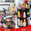 7 Adjustable 360 Rotating Make Up Cosmetic Jewelry Organize Storage Box Space Saving. 