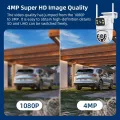 8MP 4K PTZ Wifi Camera Dual Lens Wireless Outdoor Surveillance Camera Ai Human Detect Security IP Camera Auto Tracking iCSee App. 