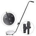 Under Vehicle Inspection Mirror - 12-Inch Diameter Security Mirror with Wheels and LED Light. 
