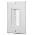 Brush Wall Plate,Decora Style, Cable Pass Through Insert for Wires, Single Gang Cable Access Strap,Wall Socke. 