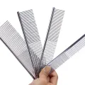 【wholesle668 Store】1 Pcs Stainless Steel Comb Silver Long Thick Pets Dog Cat Grooming Combs For Dogs. 