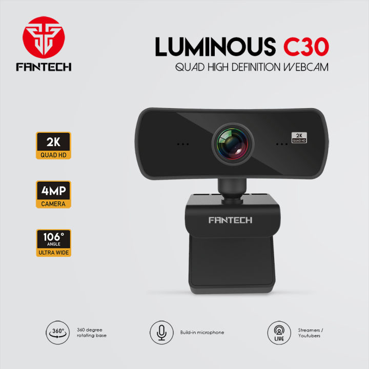 2K Webcam | FANTECH LUMINOUS C30 QUAD HIGH DEFINITION WEBCAM