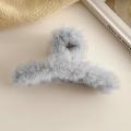 【HOT】 New Korea Fashion Furry Plush Hair Clips Warm Winter For Women Shark Hairpins Plus Size Hair Claws Trendy Hair Accessories. 