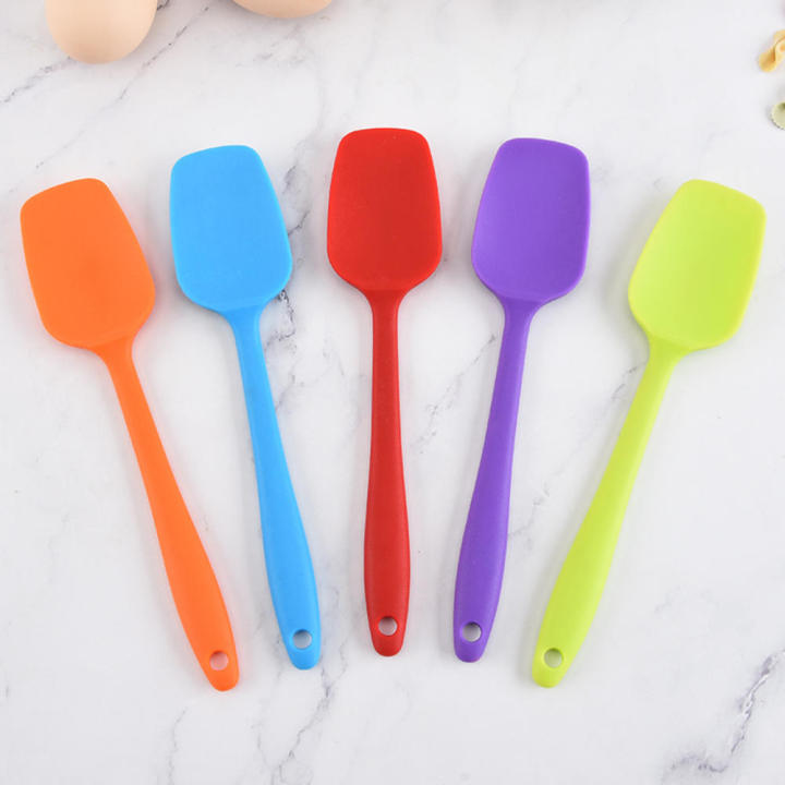 Silicone Spoon Scraper Spatula Kitchen Tools Universal Heat Resistant Spatula Integrate Handle Spatula Ice   Cake Tools