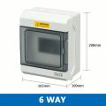 6 Ways IP66 PC Waterproof Distribution Box Switch Box Breaker Box. 