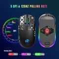 HXSJ T90 2.4G Wir-ele-ss Mechanical Mouse RGB Gaming Mouse Ergonomic Design 10 Million Keystroke Lifetime 3600DPI 11 RGB Lighting Modes. 