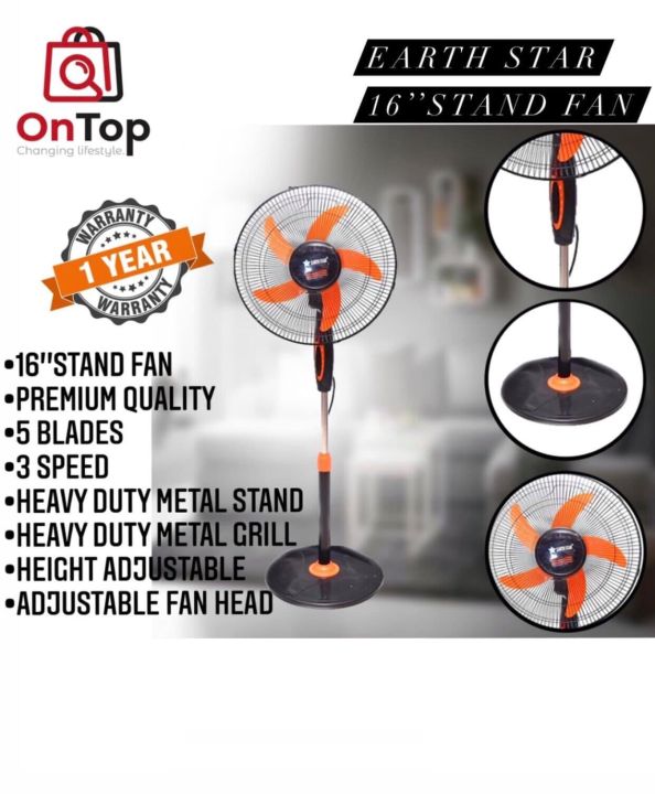 Earth%20Star%20Stand%20Fan%20-%205%20Blades%20%5B2%20Years%20Warranty%5D%20-%20Image%203