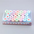 26 Pcs Alphabets Letters Round Stamp Seal Children Gifts Toys Self Inking Scrapbooking Plate Ink Pads Stamper. 