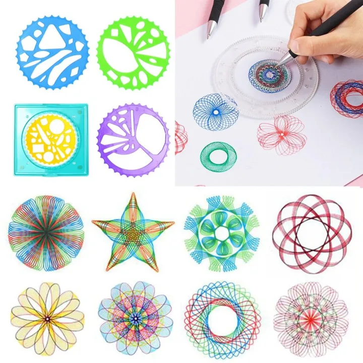 5/12/22PCS%20Durable%20Interlocking%20Gears%20Wheels%20Spirograph%20Plastic%20Special%20Shaped%20Drawing%20Toys%20Set%20Geometric%20Ruler%20School%20Office%20-%20Image%208