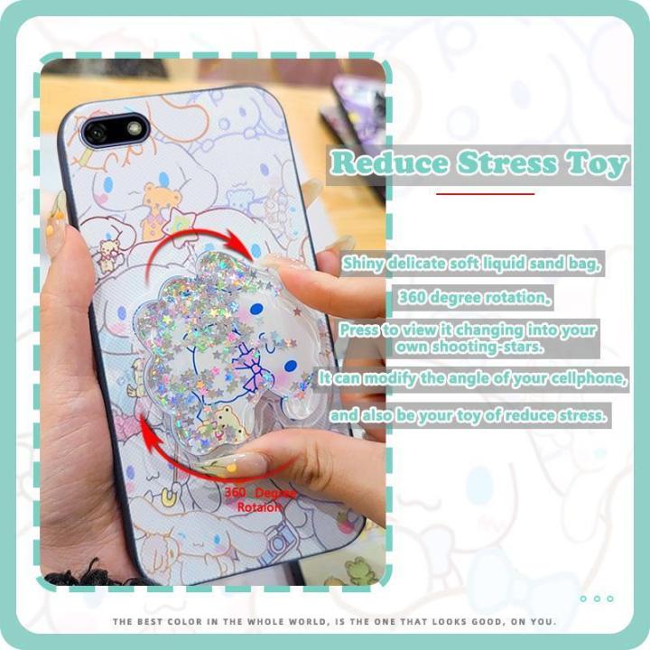 Back%20Cover%20Kickstand%20Phone%20Case%20For%20Huawei%20Y5%202018/Honor%207s/8%20Lite%20Glitter%20Skin%20feel%20silicone%20Simplicity%20Cartoon%20TPU%20-%20Image%203