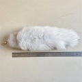 Natural Fox Fur Tail Keychain Furry 2024 cHIC y2k Beautiful Accesory Length 40Cm Car Keychain For Women Fluffy Key Chain. 