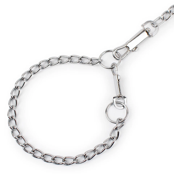 Dog Steel Necklace Chain with Lock Dog Training Choke Collar Adjustable Stainless Steel Chain Slip Collar Best for Puppys Dogs Steel Choker Chain
