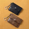 Portable Card Bag Cow Leather Men's And Women's Card Bag Coin Purse Slim Credit Card ID Holder Pocket Wallet For Men And Women Cherry Super Store. 