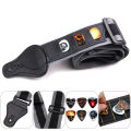 Adjustable Electric Guitar Strap with 6 Picks Paddles Acoustic Guitar Belts. 