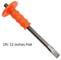 2Pcs Cold Chisel Set 10 and 12 Inches Cold Chisels Set Pointed and Flat Chisel Concrete Metal Wood 2 Piece. 