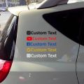 Custom Text Stickers For Instagram Twitter YouTube Facebook and So On Decals car Rear Windshield Motorbike Drop Shipping. 