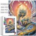 Golden Dragon 108/200/300/500/1000 Pieces Jigsaw Chinese Mythological Animals Puzzle Educational Decompress Toys Gifts. 