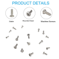 800 Pc Tiny Screws for Electronics, Small Mini Pan Head Machine Screws Kit for Eyeglasses Watches Clocks Repair Replacement Spare Parts Accessories. 