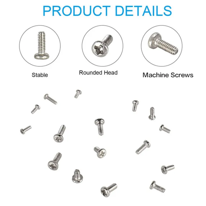 800%20Pc%20Tiny%20Screws%20for%20Electronics,%20Small%20Mini%20Pan%20Head%20Machine%20Screws%20Kit%20for%20Eyeglasses%20Watches%20Clocks%20Repair%20Replacement%20Spare%20Parts%20Accessories%20-%20Image%207