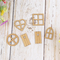 Wooden Fairy Garden Door,Miniature Garden Buildings , Garden Sculptures and Statues Easy to Use. 