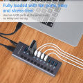 MZX 10 7 4 Port USB Hub 3.0 Aluminum A 3 0 Multi-hub Splitter Concentrator Dock Multiple Extensor Switch Adapter Docking Station. 