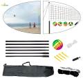 Badminton Net Set Volleyball Net with Pump and Ball Mesh Standard Braided Net for Beach Games Playing Yard Indoor Outdoor Sport Training. 