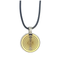 Lakhovsky MWO Golden Plated Multi-Wave Oscillator Energy Disc Pendant Necklace Balance Energy B. 