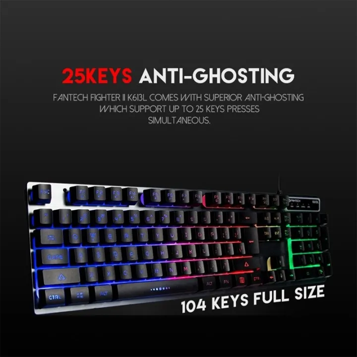 FANTECH%20K613L%20Fighter%20II%20Full%20Size%20Edition%20Gaming%20Keyboard%20-%20Image%203