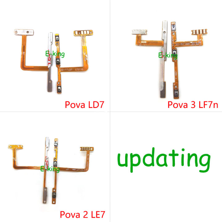 For Tecno Pova 2 3 LB7 BA1 BB2 BC2 Power On Off Volume Up Down Switch Side Key Flex Cable