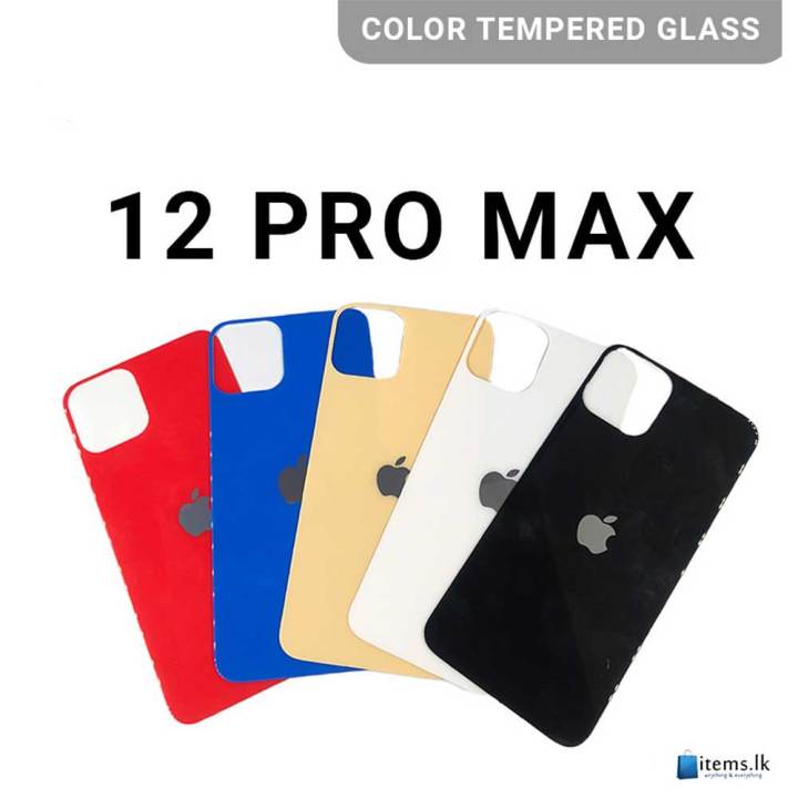Color Back Tempered Glass For Apple iPhone iPhone 12 Pro Max