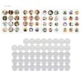 Cute Plastic Kid Badge Button Maker Machine Children's Handmade Toys Press Maker DIY Pin Badges Machine with 48pcs Button Parts Stickers and Button Making Supplies for Kid Gift. 
