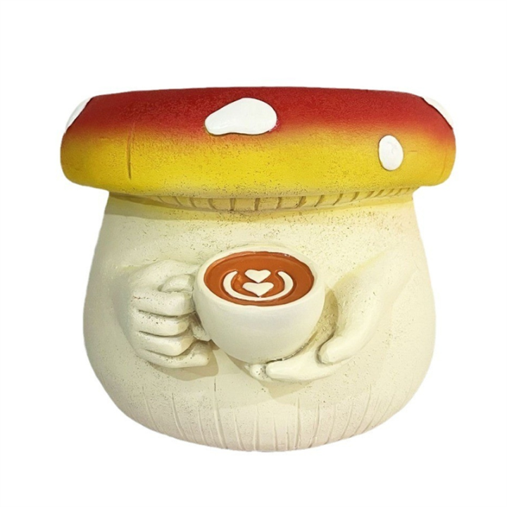 Cute Belly Mushroom Planter, Colorful Unique Succulent Pots with Drainage, Rainbow Small Body Flower Pots for Plants A