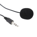 Mic 3.5mm Jack Tie Clip PC Laptop Recording Clip-on Lavalier External Microphone. 