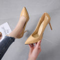 Women High Heel Shoes Classic Fashion Solid Color Pointed Toe Stiletto Slip On Dress Evening Party Pumps. 