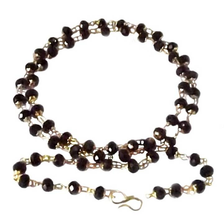 KLF Boudoir Glass Beaded Link Necklace (Black)