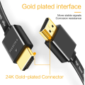 Gold Plated HDMI Flat Cable 1.5M, 3M , 5M - 4K 1080P Plug Cord For X-Box DVD Player HDTV Projector Black. 