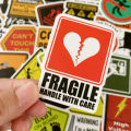 40pcs Warning Signs Stickers Logo Stickers for Laptop Scrapbook Journal Kids Girls Boys Stickers. 